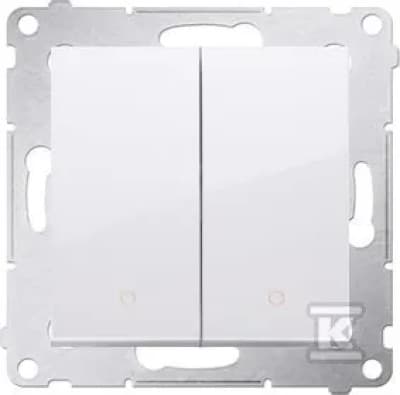 Simon 54 Dobbeltpolet Stik (Modul) 16AX 250V hvid DW22A.01/11