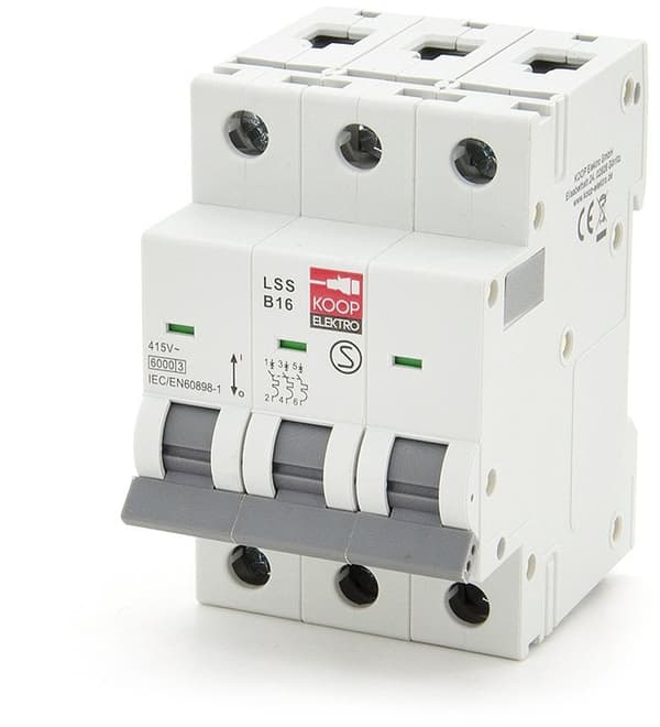 Virtakytkin, sulake KOOP Elektro B16A LSS B16 3P