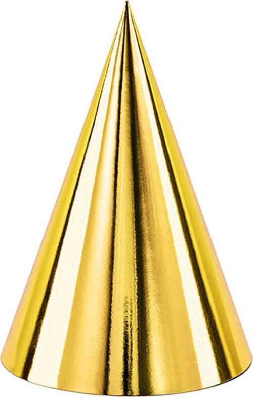 Party Deco Hattar guld - 6 st universal (42299-uniw) - 42299-uniw