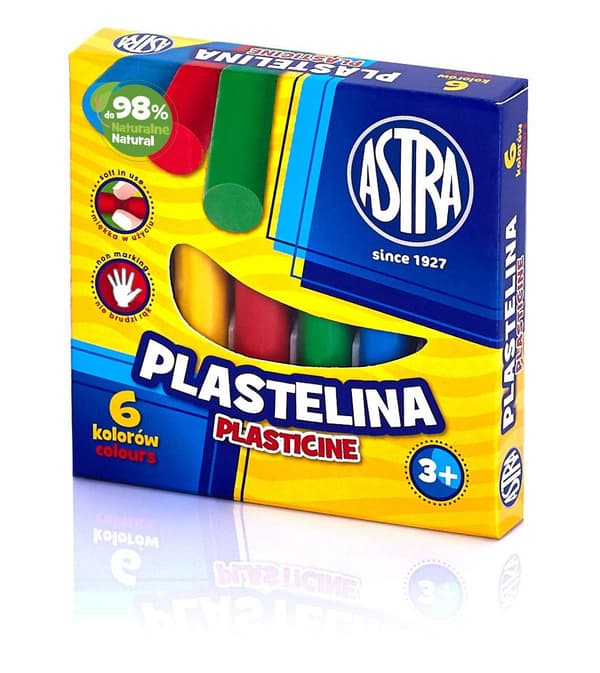 Plastilin 6 farver ASTRA