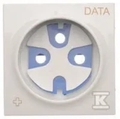 Simon 54 Premium Täckram + spårnyckel DATA antibakteriell vit DGD1P/AB11
