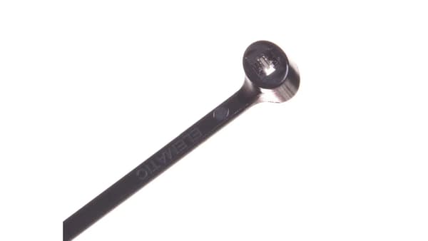 Nippuside 200x2,5 musta UV 2-LOCK terässiteet BMTN2025 /100kpl. /