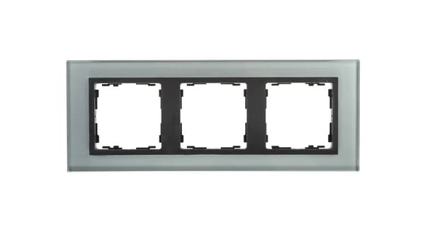Simon 82 Trippel glasram grå/silver ram grafit 82837-35