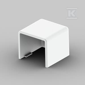 Halogenfri endekappe til kanaler LHD 20X20HF hvid 8621HF_HB