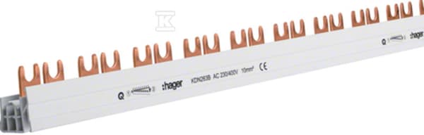 Forbindelsesskinne 2P 63A 10mm2 gaffel (56 mod.) KDN263B