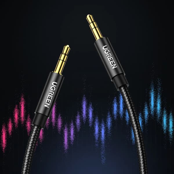 Ugreen Audiokabel AUX Minijack lige 3,5 mm 1m sort (AV112)
