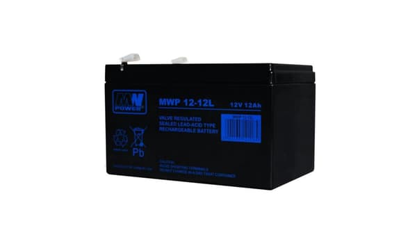 AGM-batteri 12-15 år 12V/12ah MWP 12-12L