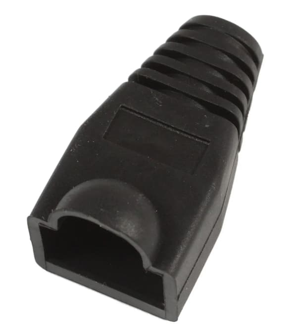 MicroConnect trækaflastningsstøvle til RJ45 sort, 50 stk. Kabelindføring 6,40 mm