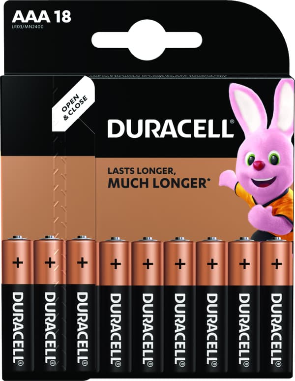 Duracell-paristo Basic AAA/R03 18 kpl