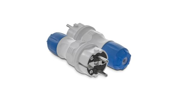 KEL Lige Stikprop 16A 2P+Z 250V IP54 grå/blå WT-54 (W-97976)