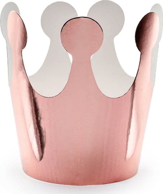 Party Deco Krona Party rosa guld - 6 st universal
