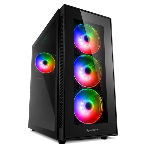 ATX Semi-towerlåda Sharkoon 4044951029105 Svart