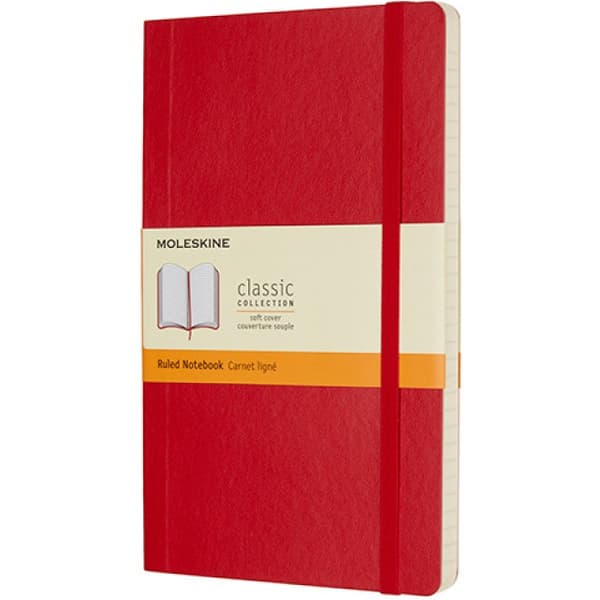 Notesbog Classic 13x21 linjer - rød MOLESKINE
