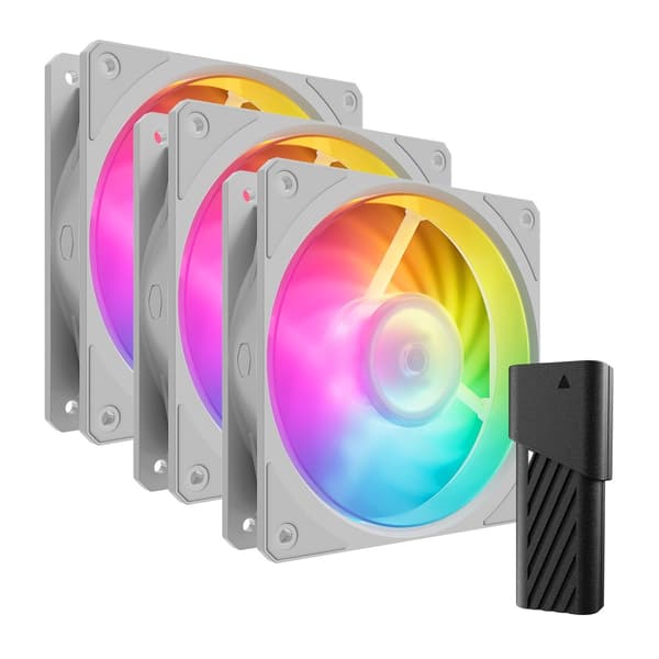 Ventilatorsæt Mobius 120P ARGB 3-pak hvid
