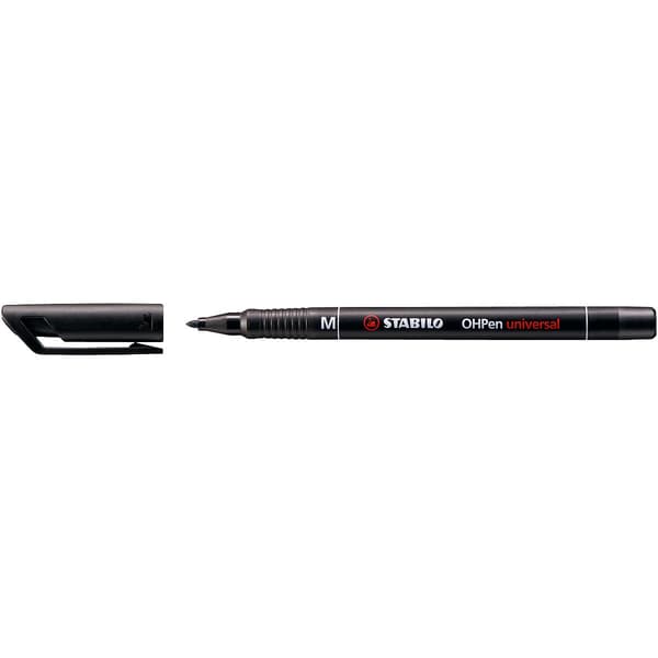Foliestift STABILO OHPen M permanent sort 843/46