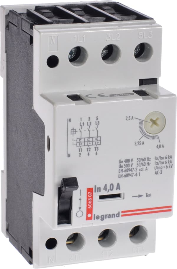 Motorafbryder 3P 1.5kW 2.5-4A M 250 4 606807