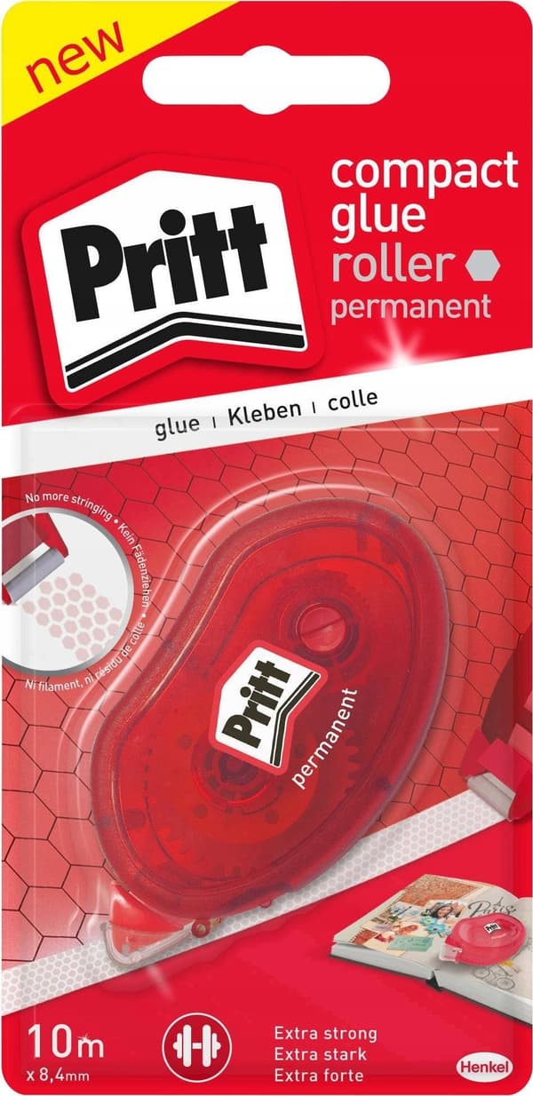 Självhäftande roller Pritt Compact, bredd: 8,4 mm, längd: 10 m, hållbar