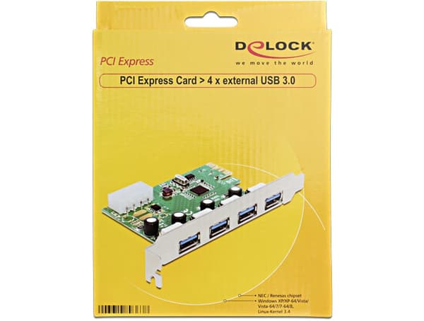 IO Delock PCIe 4x USB 3.0