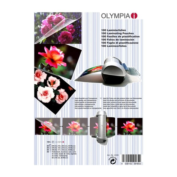OLYMPIA - 100-pakke - laminerings pose