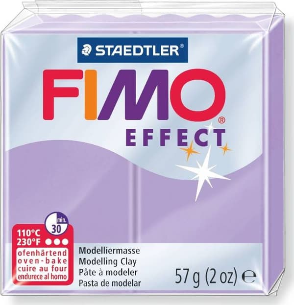 Fimo värmehärdande plastmassa effekt lila pastell 57g