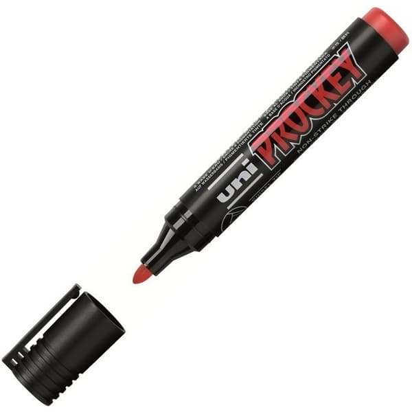 Uni Mitsubishi Pencil Marker til flipovers PROCKEY PM122 rød (UN5061)