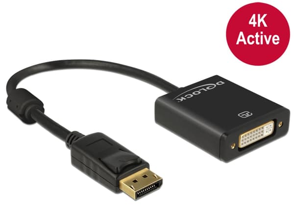 Adapter DisplayPort (M) 1.2->DVI (24+5) (F) 4K Aktiv