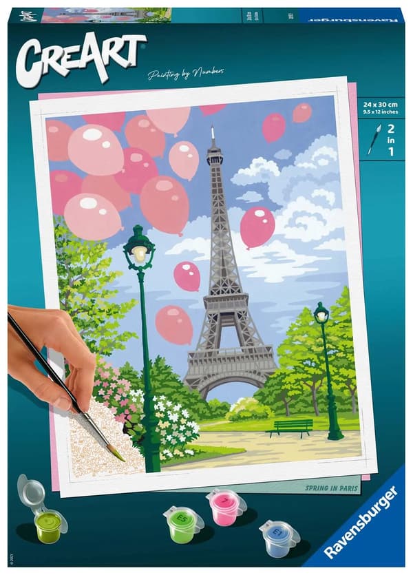 PROMO Maleri CreArt: Forår i Paris 289929 RAVENSBURGER maling efter tal