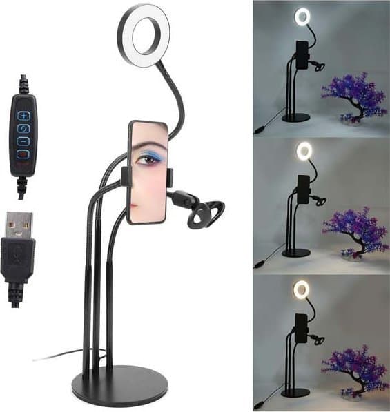 ECOBOX Ringlampa LED RINGLAMPA SELFIE RING SMINK STATIV