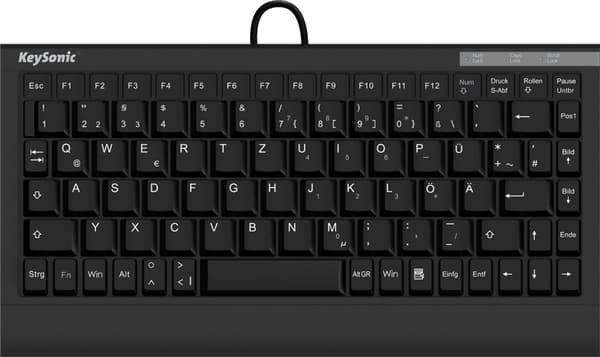 KeySonic tangentbord ACK-595C+ QWERTZ - svart