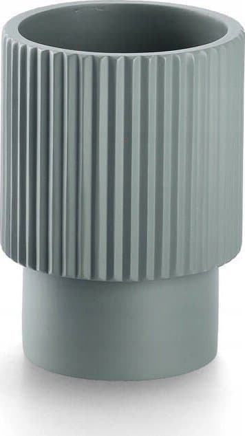 Zeller Stripes Polyresin Ribbed Krus, Ø 8 cm