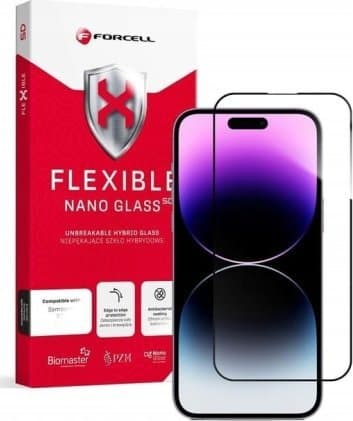 Forcell Flexible 5D - hybridilasi iPhone 14 Pro Max musta