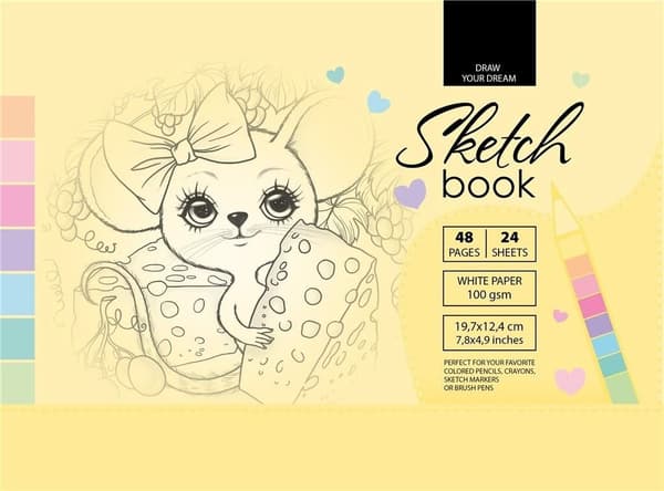 Skissbok 197x124/48k 100g TW FRESH
