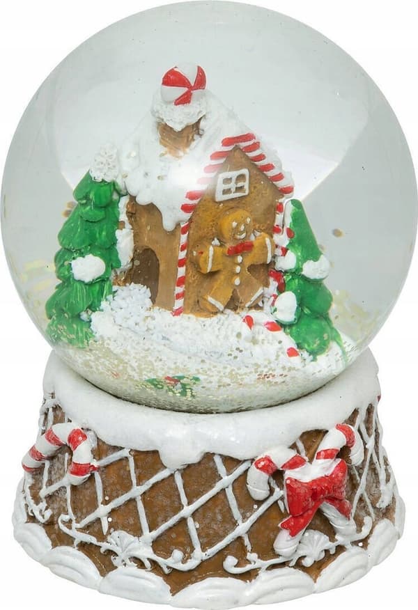 Atmosphera Julepynt Glaskugle med julemotiv, Ø 8 cm