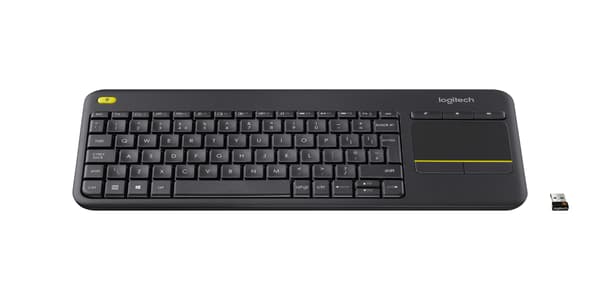 Tastatur Logitech K400 Plus Sort Trådløs Bluetooth Touchpad AZERTY TV Fransk