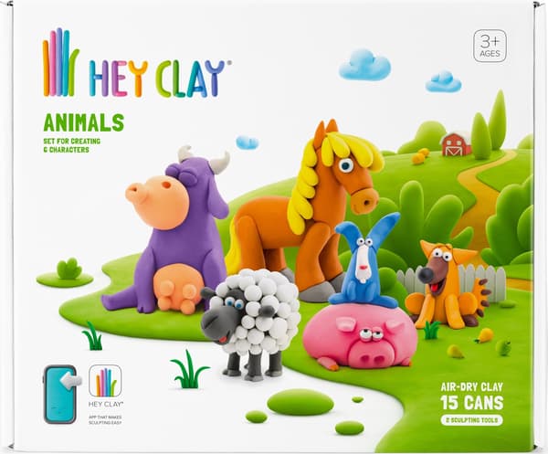 Hey Clay Set Djur 15-pack 15 burkar 15012CEE15