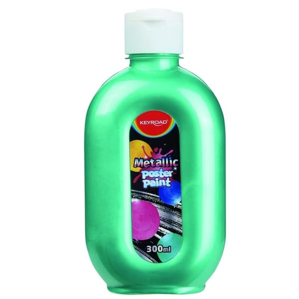 Metallisk grøn plakatmaling 300ml