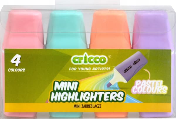 Overstregningstuscher mini pastel 4 farver CRICCO