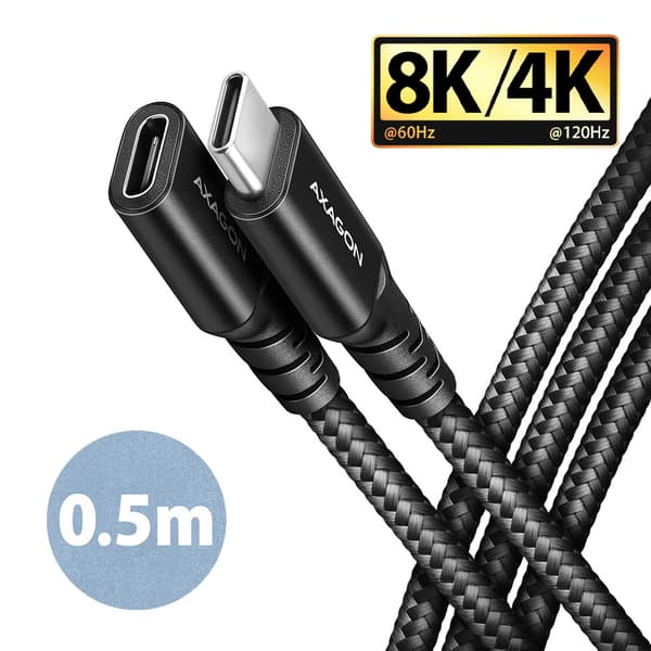 Axagon USB-C USB-kabel - USB-C 0,5 m Sort (BUCM32-CF05AB)