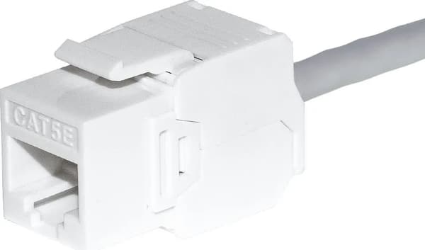 Keystone Jack RJ45 kat. 6 UTP, verktygsfri, vit Netrack