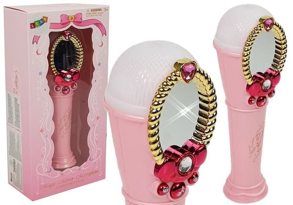 Lean Sport Magic Mirror med mikrofon, pink USB-lys