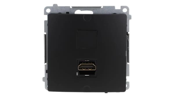 Simon Basic HDMI-pistorasia yksittäinen (moduuli) musta BMGHDMI.01/49