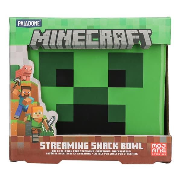 Minecraft Creeper Streaming Snackskål / Minecraft Creeper snackskål med telefonholder