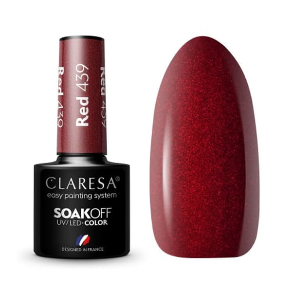 CLARESA Gel lak RØD 439 -5g