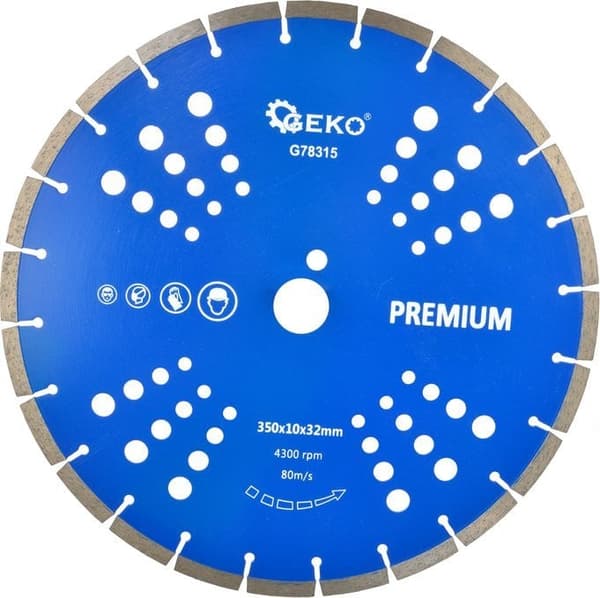 Skive diam.350x10x25.4mm segment. GEKO PREMIUM med laser (10)