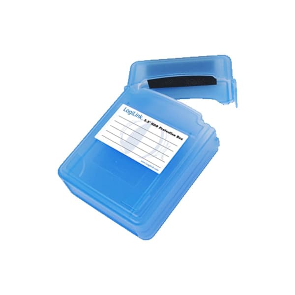 LogiLink 2.5\" HDD Skyddslåda för 2 hårddiskar - skyddsfodral för hårddisk