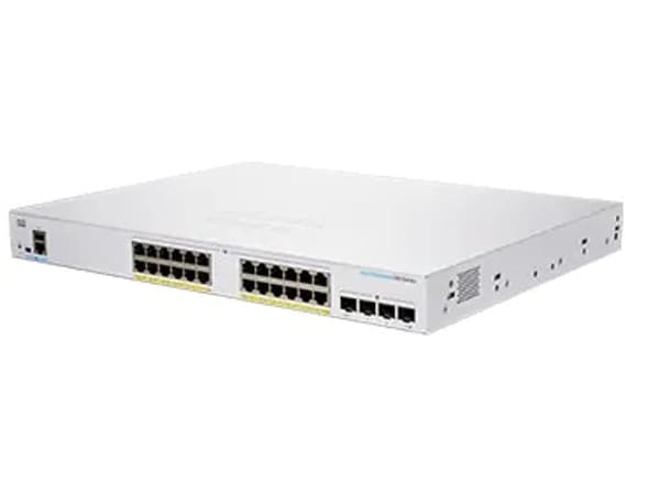 Switch Cisco CBS250-24P-4X (24xGBE, 4xSFP+, 24xPoE+, 195W, blæserløs) - EKSTERIØR
