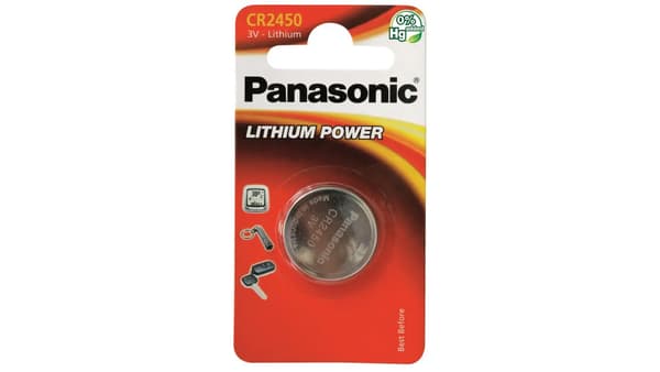 1 Panasonic CR 2450 Lithium Power