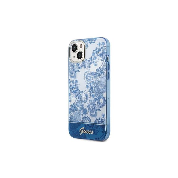 Guess GUHCP14LHGPLHB iPhone 14 Pro 6.1\" Blå/Blå Hardcase Porcelain Collection