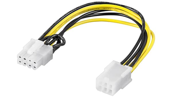 MicroConnect Intern PC-strömkabel PCI Express 6-pin - 8-pin 0,2m Adapterkabel för PCI Express