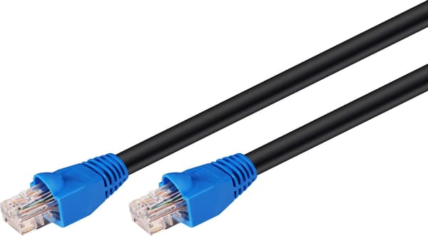 goobay patchkabel - 50 m - sort, blå